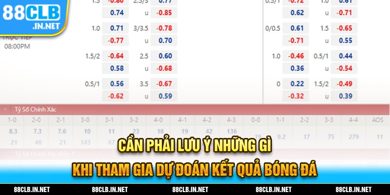 Những lưu ý cần phải biết khi tham gia dự đoán kết quả bóng đá