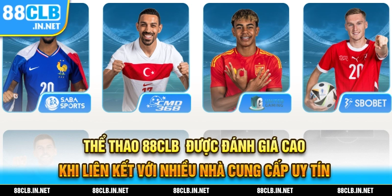 Thể Thao 88CLB được đánh giá cao khi liên kết với nhiều nhà cung cấp uy tín